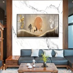 TRANH TREO PHÒNG KHÁCH PHONG THỦY - TRANH HƯƠU TÀI LỘC - KHỔ LỚN | Mã SLH-7030