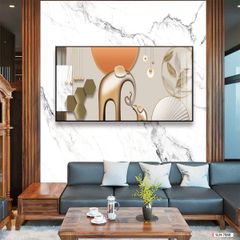 TRANH TREO TƯỜNG PHÒNG KHÁCH - TRANH HIỆN ĐẠI TRỪU TƯỢNG - KHỔ LỚN | MÃ SLH-7068