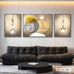 249 TRANH TREO PHÒNG KHÁCH HIỆN ĐẠI - TRANH TRANG TRÍ - TRANH TREO TƯỜNG HƯƠU TÀI LỘC - KIỂU TRANH GHÉP BỘ 3 BỨC | MÃ SLH-7082