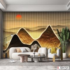 TRANH VẢI DÁN TƯỜNG 3D - TRANH VẢI NHÀ HÀNG - KHÁCH SẠN - CÀ PHÊ | MÃ SLH-7121