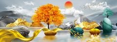 559 - TRANH TREO TƯỜNG PHÒNG KHÁCH - TRANH TRANG TRÍ - TRANH TRANH HƯƠU TÀI LỘC HIỆN ĐẠI | MÃ SLH-7147