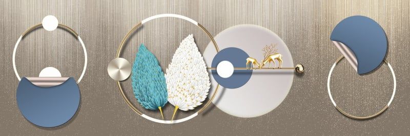 941 - TRANH TREO PHÒNG KHÁCH HIỆN ĐẠI - TRANH TRANG TRÍ - TRANH TREO TƯỜNG LÁ BẠCH QUẢ - KIỂU TRANH GHÉP BỘ 3 BỨC | MÃ SLH-7159
