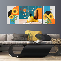 TRANH TREO TƯỜNG PHÒNG KHÁCH - TRANH BÌNH HOA GHÉP BỘ 3 BỨC | MÃ SLH-9010