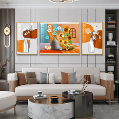 TRANH TREO TƯỜNG PHÒNG KHÁCH - TRANH BÌNH HOA GHÉP BỘ 3 BỨC | MÃ SLH-9011