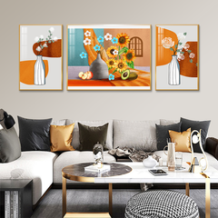 TRANH TREO TƯỜNG PHÒNG KHÁCH - TRANH BÌNH HOA GHÉP BỘ 3 BỨC | MÃ SLH-9011