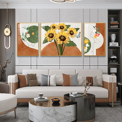 TRANH TREO TƯỜNG PHÒNG KHÁCH - TRANH BÌNH HOA GHÉP BỘ 3 BỨC | MÃ SLH-9012