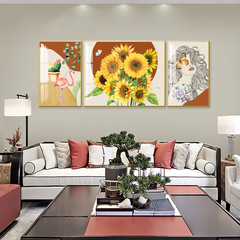 TRANH TREO TƯỜNG PHÒNG KHÁCH - TRANH BÌNH HOA GHÉP BỘ 3 BỨC | MÃ SLH-9014