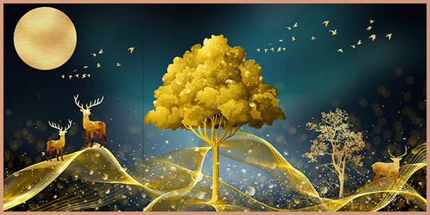 TRANH TREO TƯỜNG PHÒNG KHÁCH - PHÒNG NGỦ - SẢNH LỐI ĐI - TRANH HƯƠU TÀI LỘC | MÃ T2HD08