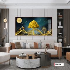 TRANH TREO TƯỜNG PHÒNG KHÁCH - PHÒNG NGỦ - SẢNH LỐI ĐI - TRANH HƯƠU TÀI LỘC | MÃ T2HD08