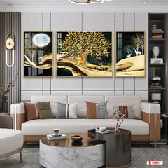 TRANH TREO TƯỜNG PHÒNG KHÁCH - TRANH HƯƠU TÀI LỘC | MÃ T2HD31