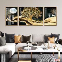 TRANH TREO TƯỜNG PHÒNG KHÁCH - TRANH HƯƠU TÀI LỘC | MÃ T2HD31