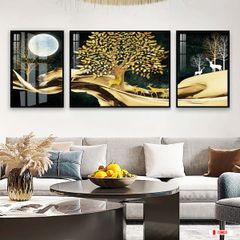 TRANH TREO TƯỜNG PHÒNG KHÁCH - TRANH HƯƠU TÀI LỘC | MÃ T2HD31