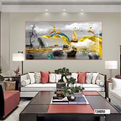 TRANH TREO TƯỜNG PHÒNG KHÁCH - PHÒNG NGỦ - SẢNH LỐI ĐI - TRANH HƯƠU TÀI LỘC | MÃ T2HD50