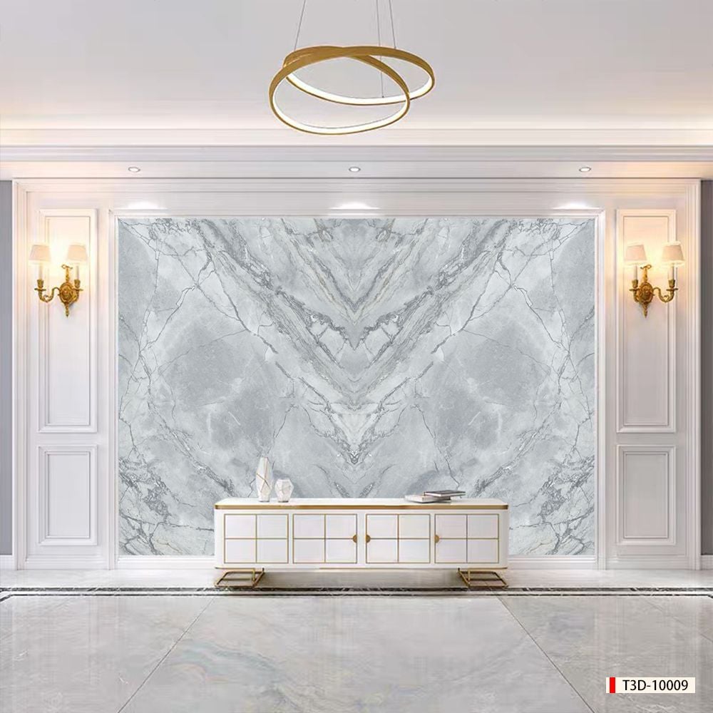 BST161 - TẤM ỐP VÂN ĐÁ ĐỐI XỨNG VÁCH TIVI - PHÒNG KHÁCH -TẤM ỐP PVC