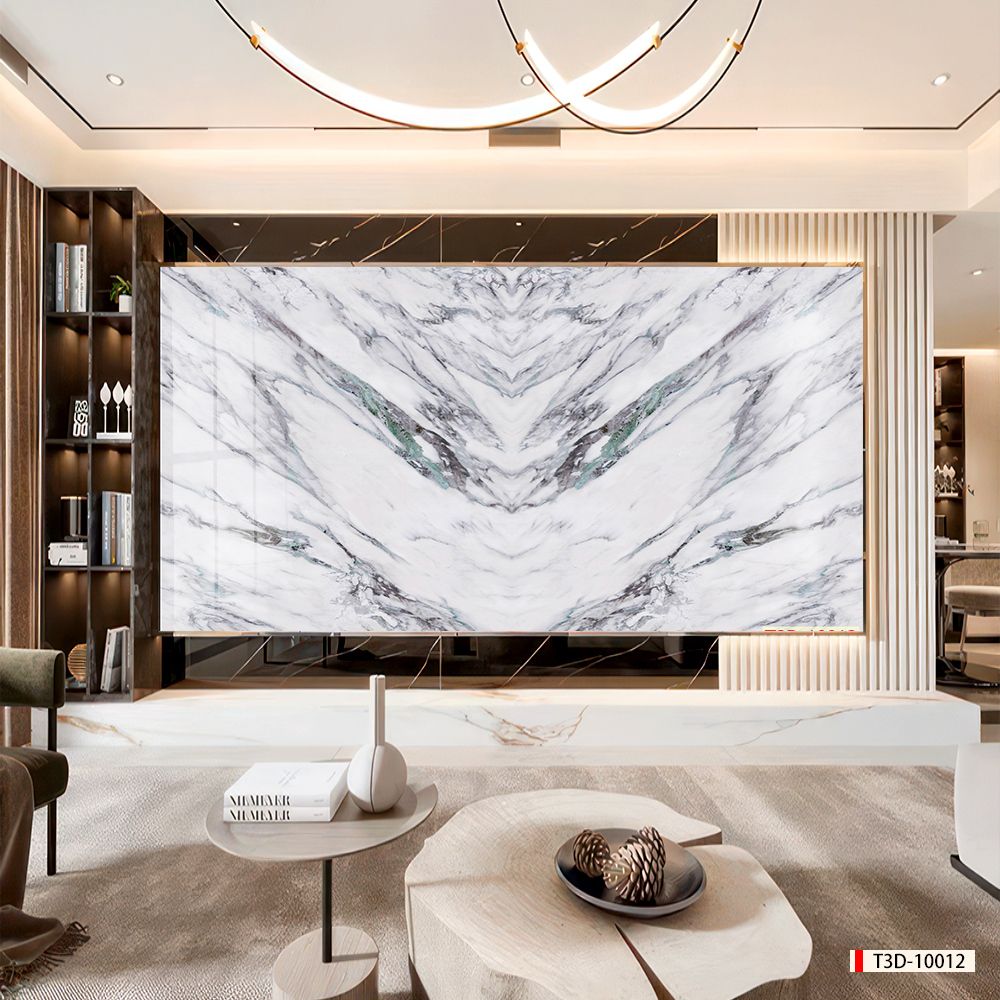 BST161 - TẤM ỐP VÂN ĐÁ ĐỐI XỨNG VÁCH TIVI - PHÒNG KHÁCH -TẤM ỐP PVC