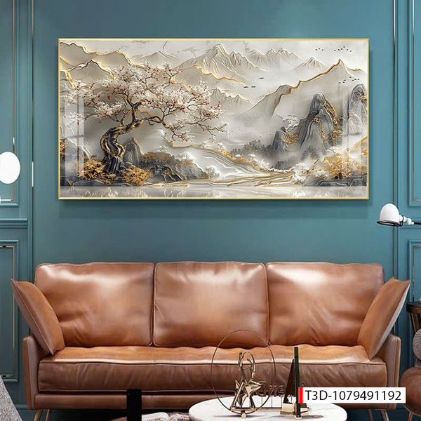 364 - TRANH TREO PHÒNG KHÁCH HIỆN ĐẠI - TRANH TRANG TRÍ - TRANH TREO TƯỜNG PHONG CẢNH THIÊN NHIÊN - KIỂU TRANH LIỀN KHỔ | MÃ T3D-1079491192