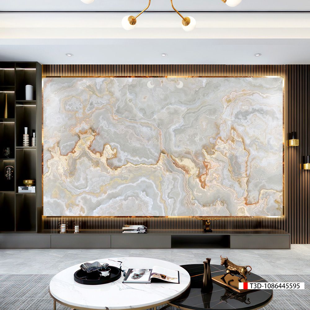 TRANH PVC ỐP TƯỜNG - TRANH VÂN ĐÁ TRẮNG - VÂN MÂY - THẠCH ANH | MÃ T3D-1086445595