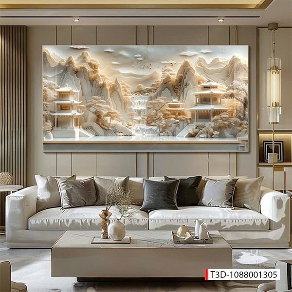 920 - TRANH TREO PHÒNG KHÁCH - TRANH TRANG TRÍ - TRANH TREO TƯỜNG PHONG CẢNH THIÊN NHIÊN - TRANH ĐƠN NGANG | MÃ T3D-1088001305