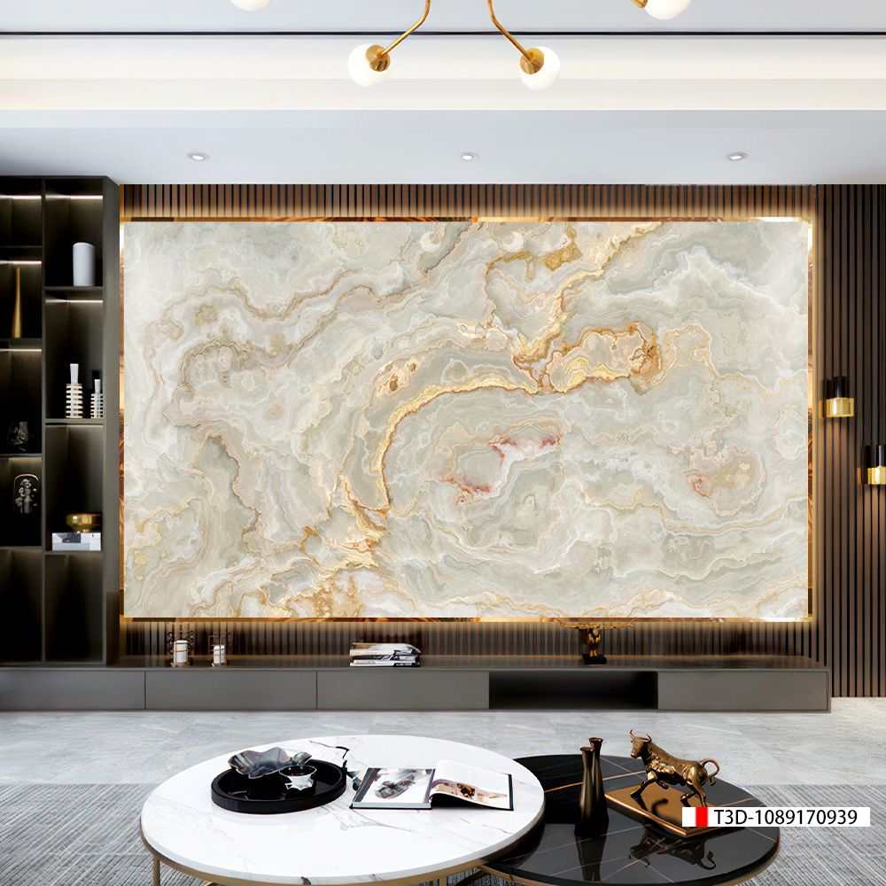 TRANH PVC ỐP TƯỜNG - TRANH VÂN ĐÁ TRẮNG - VÂN MÂY - THẠCH ANH | MÃ T3D-1089170939