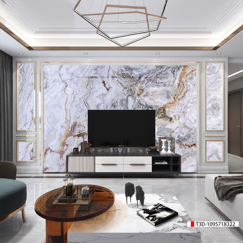 TRANH PVC ỐP TƯỜNG - VÁCH TRANG TRÍ PHÒNG KHÁCH - TRANH VÂN ĐÁ MÃ NÃO | MÃ T3D-1095718322