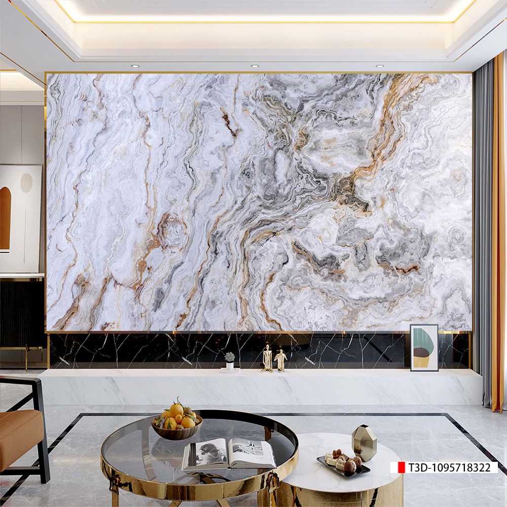 TRANH PVC ỐP TƯỜNG - VÁCH TRANG TRÍ PHÒNG KHÁCH - TRANH VÂN ĐÁ MÃ NÃO | MÃ T3D-1095718322