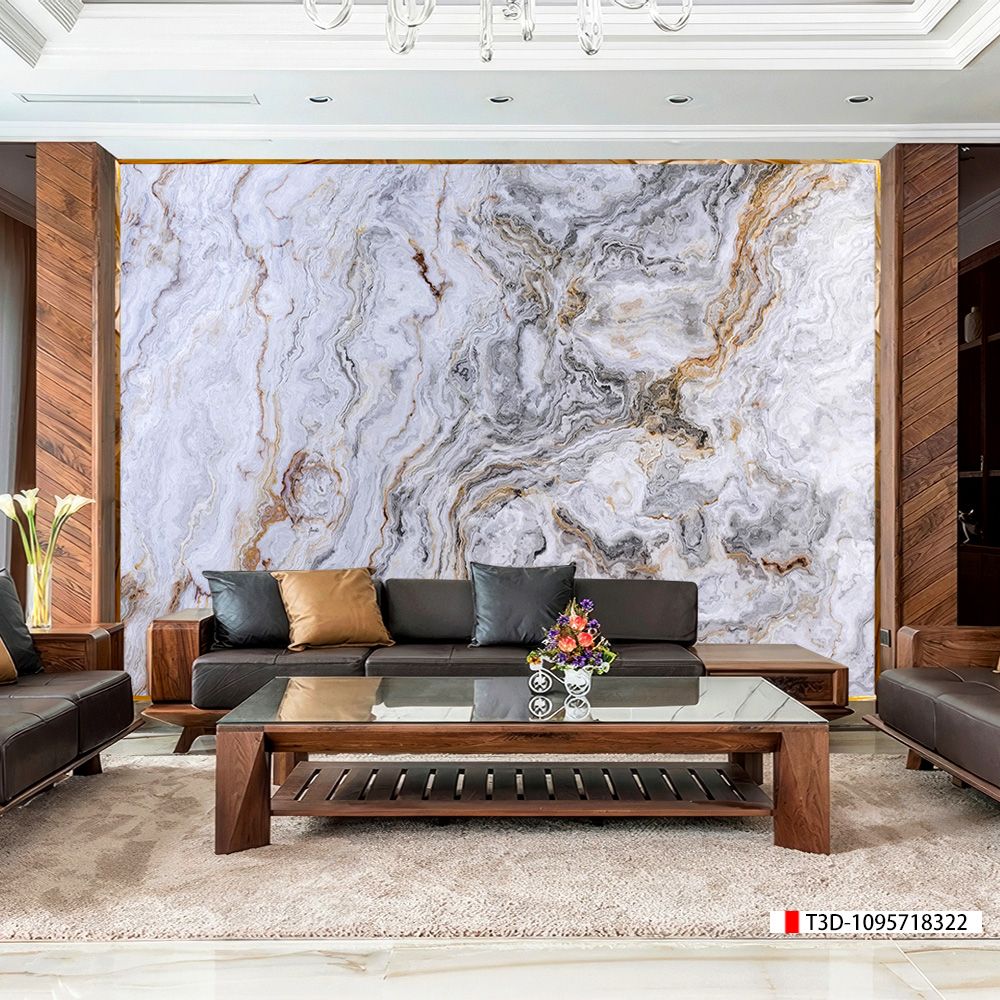 TRANH PVC ỐP TƯỜNG - VÁCH TRANG TRÍ PHÒNG KHÁCH - TRANH VÂN ĐÁ MÃ NÃO | MÃ T3D-1095718322