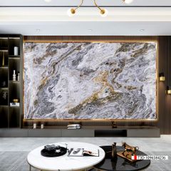 BST116 - TRANH PVC ỐP TƯỜNG - TRANG TRÍ PHÒNG KHÁCH - TRANH VÂN ĐÁ TRẮNG, VÂN MÂY - KHỔ LỚN