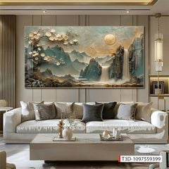 921 - TRANH TREO PHÒNG KHÁCH - TRANH TRANG TRÍ - TRANH TREO TƯỜNG PHONG CẢNH THIÊN NHIÊN - TRANH ĐƠN NGANG | MÃ T3D-1097559399