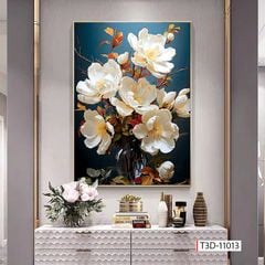 BST166 - TRANH TREO TƯỜNG HOA 3D HÀNH LANG, CẦU THANG, LỐI ĐI -TRÊN KỆ - TRANH TREO ĐƠN DỌC