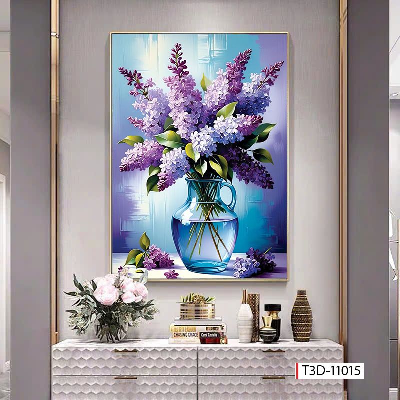 BST166 - TRANH TREO TƯỜNG HOA 3D HÀNH LANG, CẦU THANG, LỐI ĐI -TRÊN KỆ - TRANH TREO ĐƠN DỌC