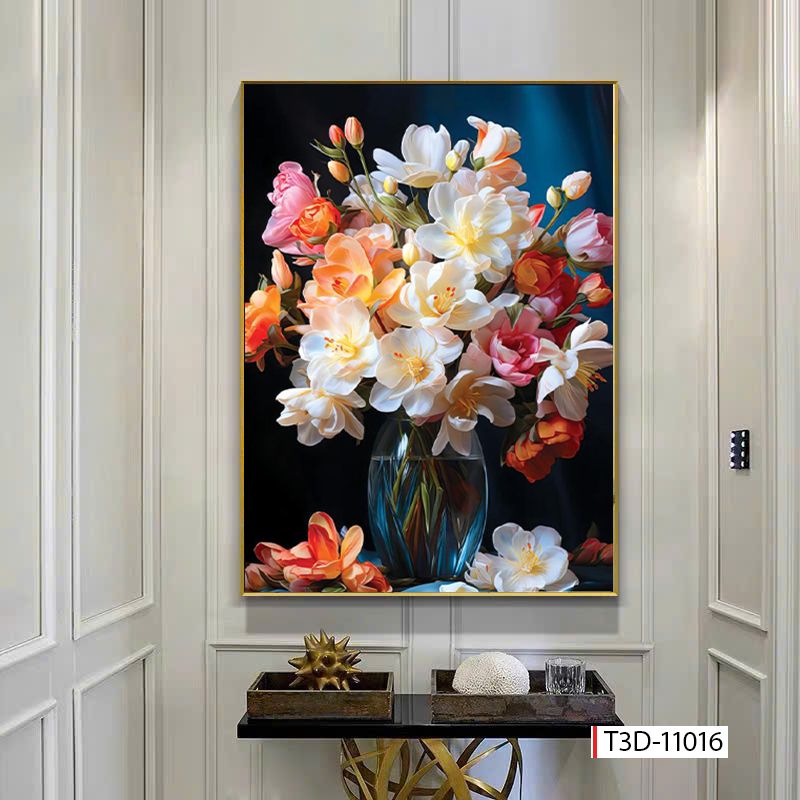 BST166 - TRANH TREO TƯỜNG HOA 3D HÀNH LANG, CẦU THANG, LỐI ĐI -TRÊN KỆ - TRANH TREO ĐƠN DỌC