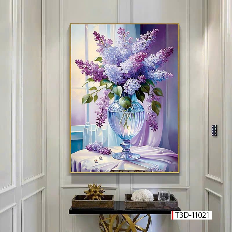 BST166 - TRANH TREO TƯỜNG HOA 3D HÀNH LANG, CẦU THANG, LỐI ĐI -TRÊN KỆ - TRANH TREO ĐƠN DỌC