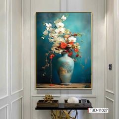 BST166 - TRANH TREO TƯỜNG HOA 3D HÀNH LANG, CẦU THANG, LỐI ĐI -TRÊN KỆ - TRANH TREO ĐƠN DỌC