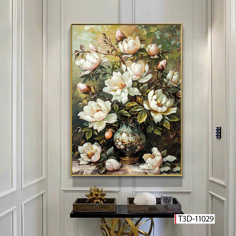 BST166 - TRANH TREO TƯỜNG HOA 3D HÀNH LANG, CẦU THANG, LỐI ĐI -TRÊN KỆ - TRANH TREO ĐƠN DỌC