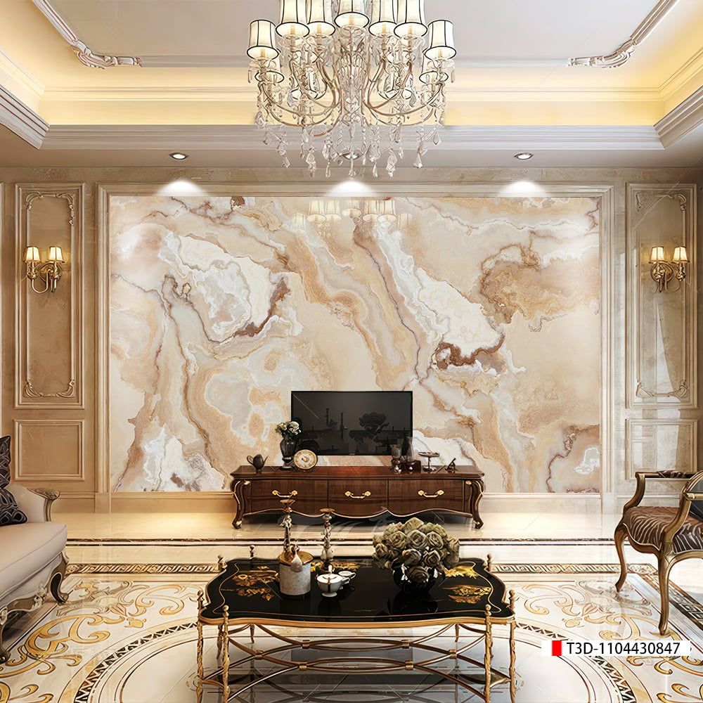 TRANH PVC ỐP TƯỜNG - TRANH VÂN ĐÁ TRẮNG - VÂN MÂY - THẠCH ANH | MÃ T3D-1104430847