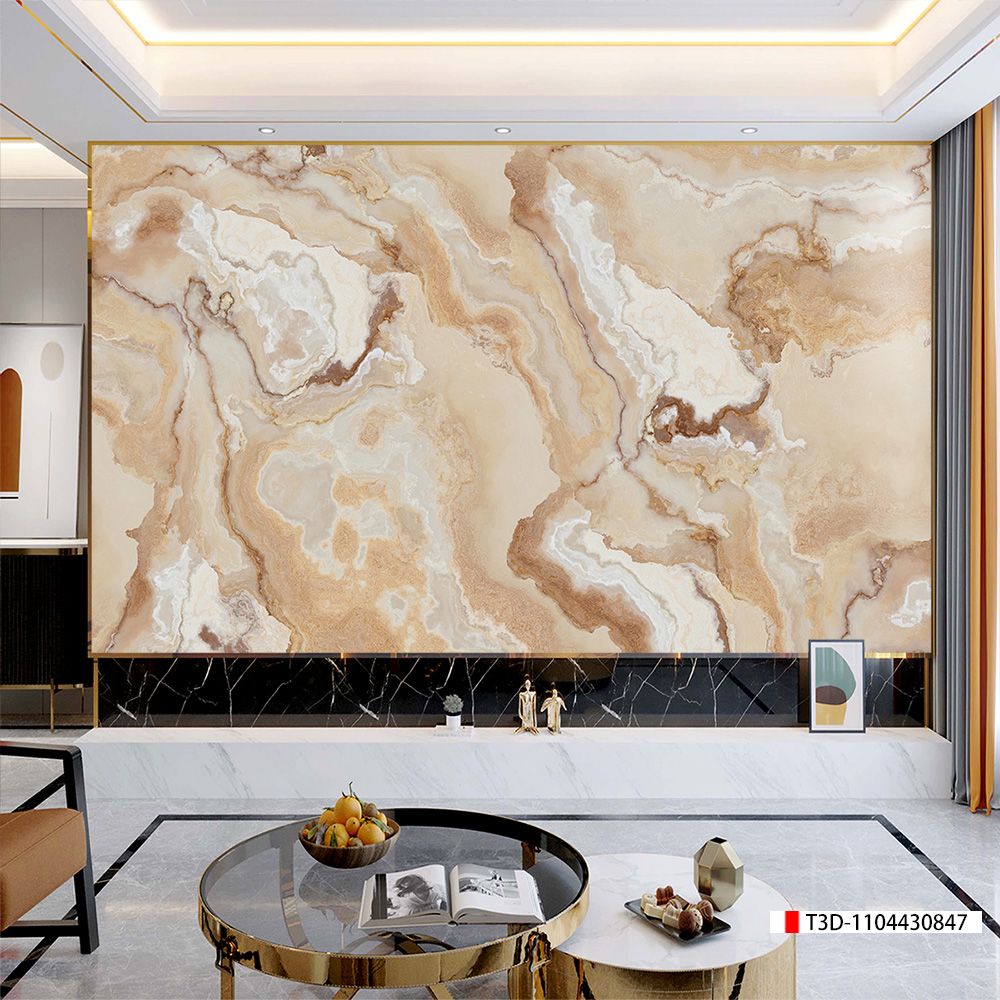 BST116 - TRANH PVC ỐP TƯỜNG - TRANG TRÍ PHÒNG KHÁCH - TRANH VÂN ĐÁ TRẮNG, VÂN MÂY - KHỔ LỚN