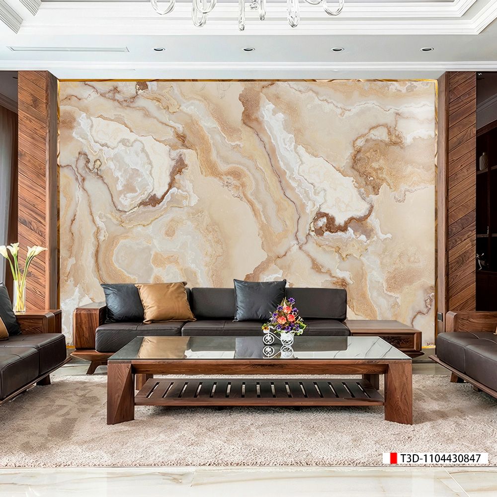 TRANH PVC ỐP TƯỜNG - TRANH VÂN ĐÁ TRẮNG - VÂN MÂY - THẠCH ANH | MÃ T3D-1104430847