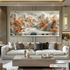 922 - TRANH TREO PHÒNG KHÁCH - TRANH TRANG TRÍ - TRANH TREO TƯỜNG PHONG CẢNH THIÊN NHIÊN - TRANH ĐƠN NGANG | MÃ T3D-1104607604
