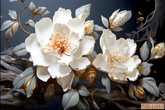 219 - TRANH TREO TƯỜNG PHÒNG KHÁCH HIỆN ĐẠI SANG TRỌNG -TRANH HOA, BÌNH HOA 3D | MÃ TRANH  T3D-11053