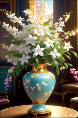 182 - TRANH TREO TƯỜNG CHIẾU NGHỈ CẦU THANG LỐI ĐI - TRANH TREO TƯỜNG HOA, BÌNH HOA 3D| T3D-11122