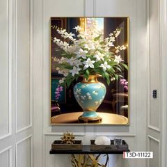 182 - TRANH TREO TƯỜNG CHIẾU NGHỈ CẦU THANG LỐI ĐI - TRANH TREO TƯỜNG HOA, BÌNH HOA 3D| T3D-11122