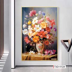 184 - TRANH TREO TƯỜNG CHIẾU NGHỈ CẦU THANG LỐI ĐI - TRANH TREO TƯỜNG HOA, BÌNH HOA 3D| T3D-11124