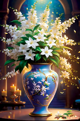 187 - TRANH TREO TƯỜNG CHIẾU NGHỈ CẦU THANG LỐI ĐI - TRANH TREO TƯỜNG HOA, BÌNH HOA 3D| T3D-11129