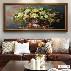 BST167 - TRANH TREO TƯỜNG PHÒNG KHÁCH - SAU SOFA - TRANH HOA 3D CỔ ĐIỂN