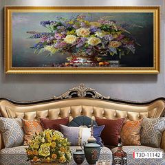 BST167 - TRANH TREO TƯỜNG PHÒNG KHÁCH - SAU SOFA - TRANH HOA 3D CỔ ĐIỂN