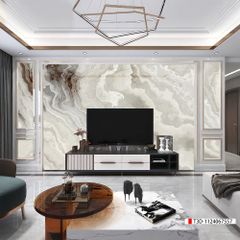 TRANH PVC ỐP TƯỜNG - VÁCH TRANG TRÍ PHÒNG KHÁCH - TRANH VÂN ĐÁ MÃ NÃO | MÃ T3D-1124067557