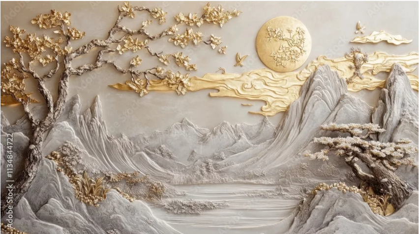 923 - TRANH TREO PHÒNG KHÁCH - TRANH TRANG TRÍ - TRANH TREO TƯỜNG PHONG CẢNH THIÊN NHIÊN - TRANH ĐƠN NGANG | MÃ T3D-1134844722