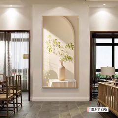 809 - TRANH TREO HÀNH LANG LỐI ĐI - TRANH TRANG TRÍ - TRANH TREO TƯỜNG HOA - BÌNH HOA - KIỂU TRANH ĐƠN DỌC | MÃ T3D-11396