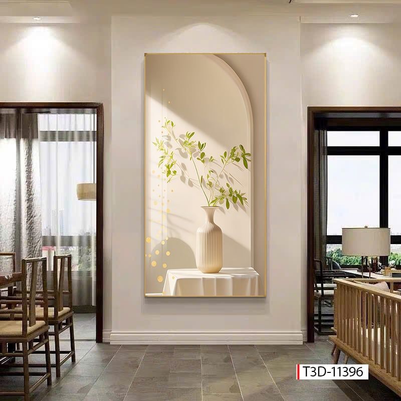 BST173 - TRANH TREO HÀNH LANG LỐI ĐI - TRANH TRANG TRÍ - TRANH TREO TƯỜNG HOA - BÌNH HOA - KIỂU TRANH ĐƠN DỌC