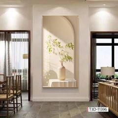 BST173 - TRANH TREO HÀNH LANG LỐI ĐI - TRANH TRANG TRÍ - TRANH TREO TƯỜNG HOA - BÌNH HOA - KIỂU TRANH ĐƠN DỌC